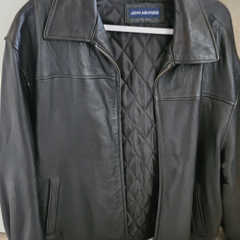 John Ashford Black Leather Jacket